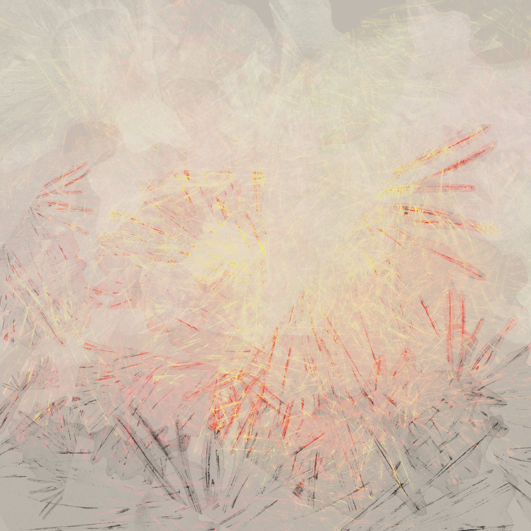 Abstracte Gouden Dageraad Wisps Muurmuurdecoratie