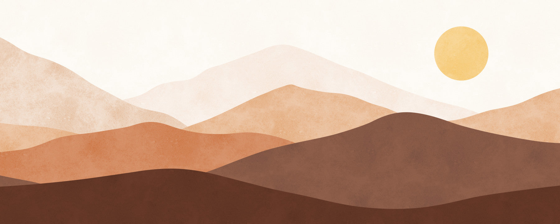Abstract Ombre Mountains Wall Mural