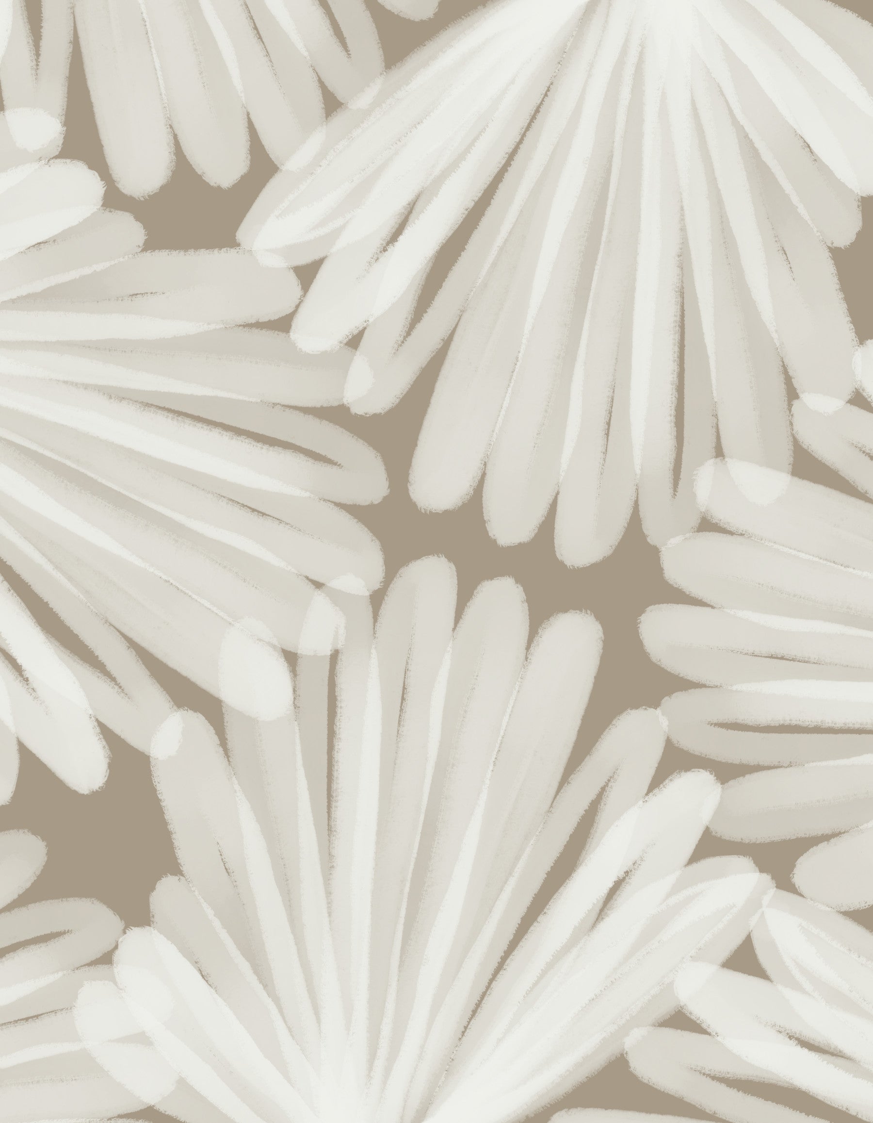 Minimalistische Bloom Layers Wandtapete