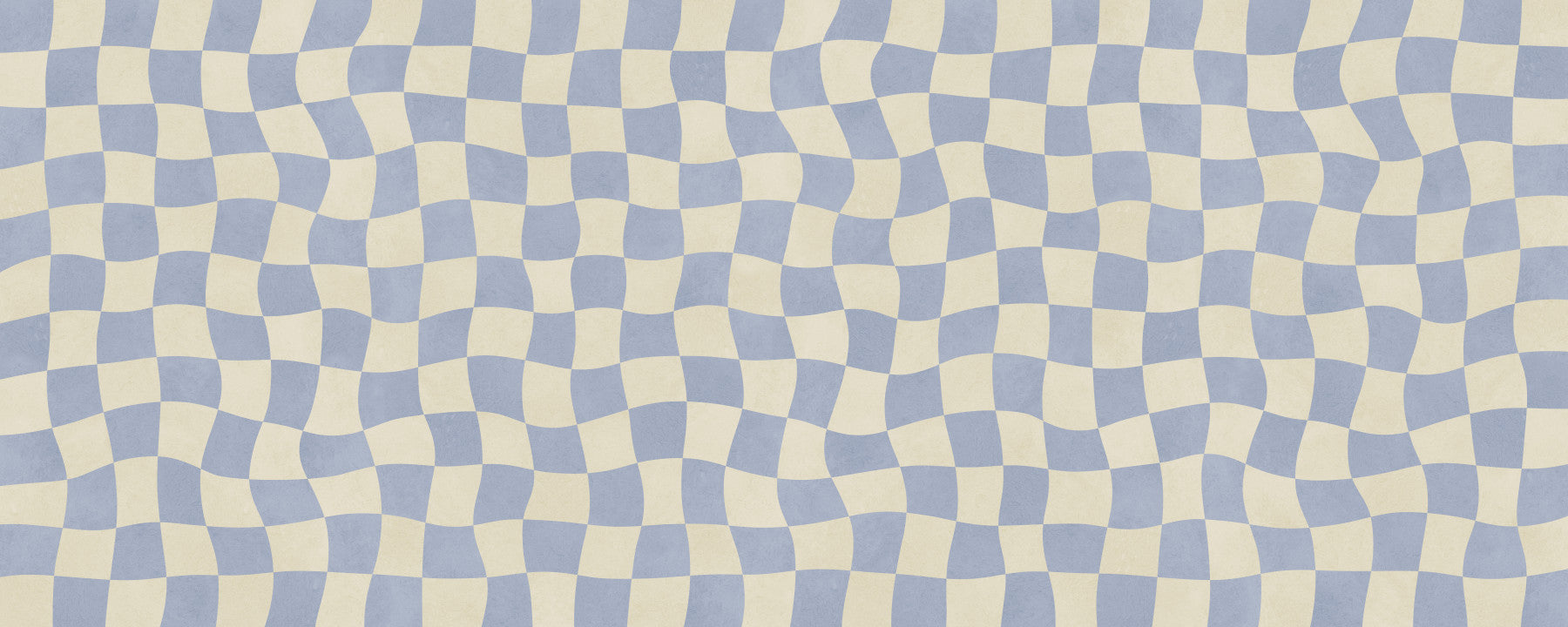 Papier peint mural à carreaux ondulés bleu doux