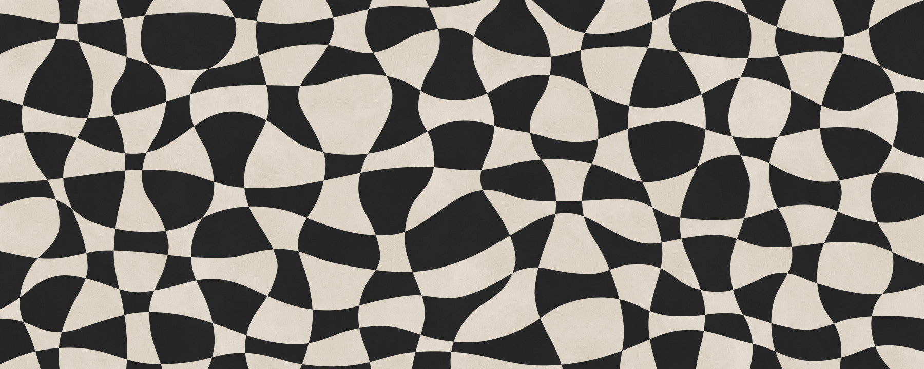 Welliges Monochromes Geometrie-Wandbild