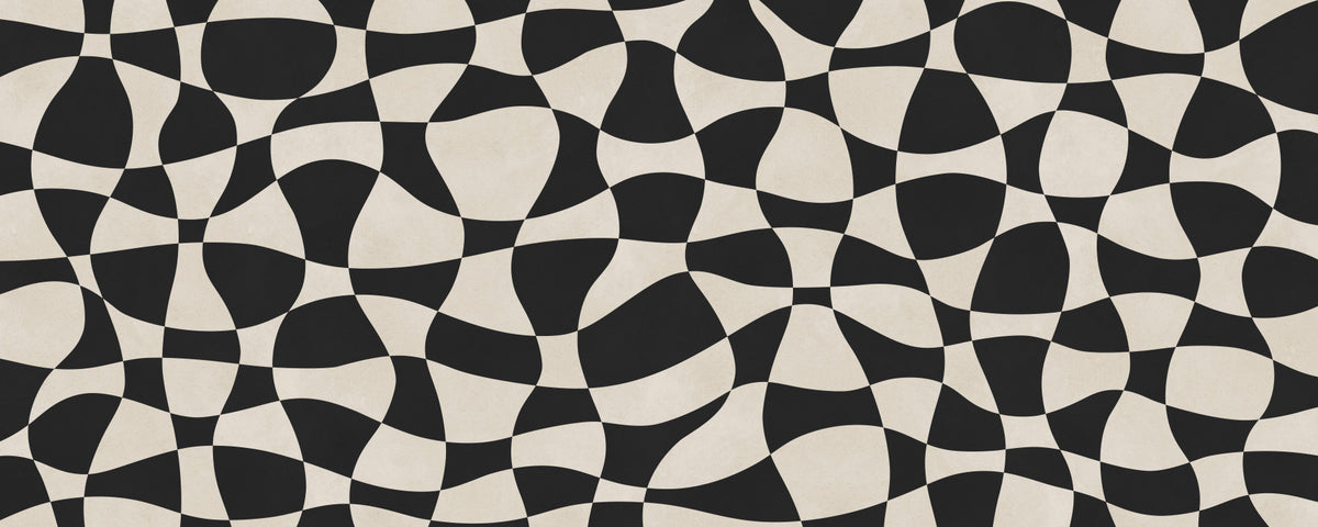Murale da parete geometria monocromatica ondulata