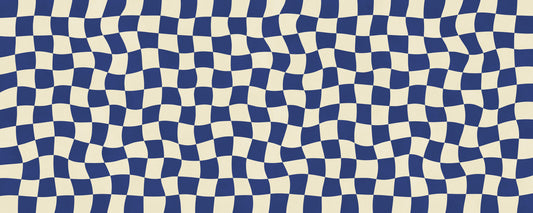 Papier peint mural rétro à damier fluide