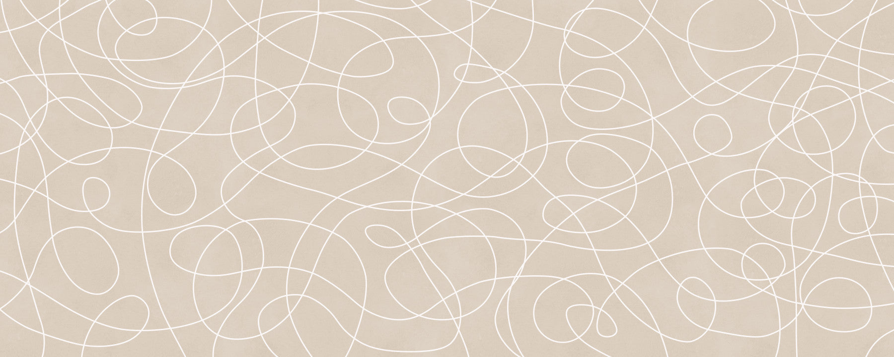 Murale da parete in arte lineare beige morbido minimalista