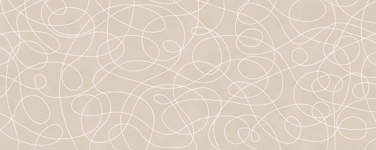 Fresque murale minimaliste en art linéaire beige doux