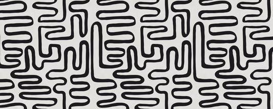 Graphic Ink Wavy Pattern Wall Mural