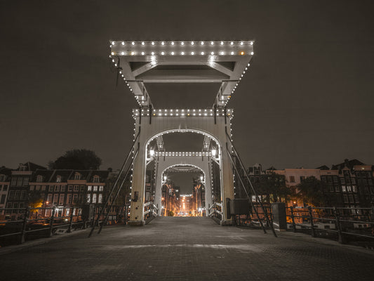 Murale da parete Illuminated Canal Crossing