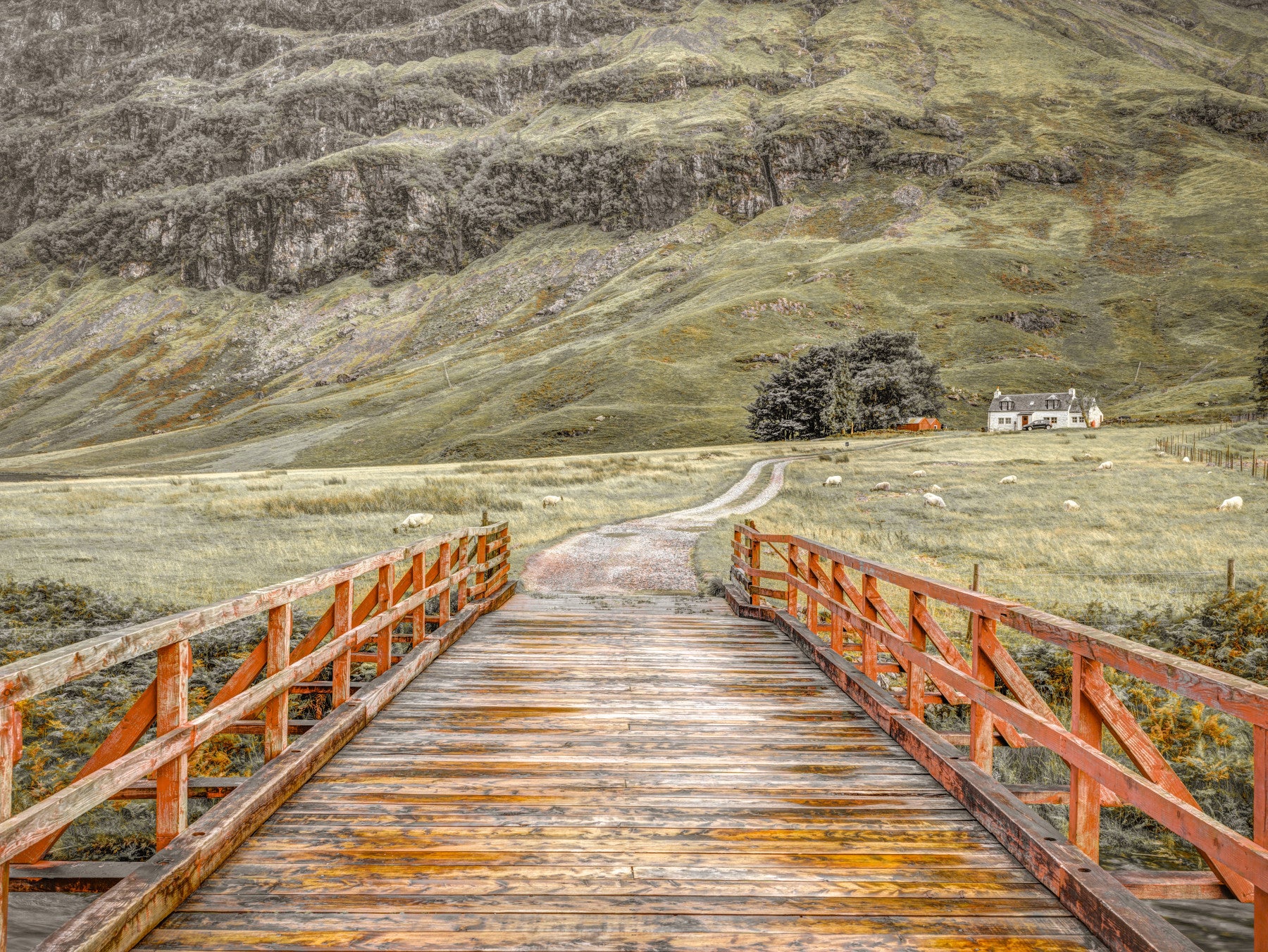 Highland Valley Bridge Path Vægmaleri