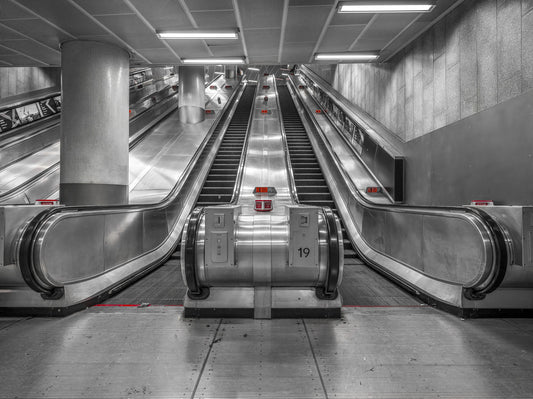 Metalen Urban Transit Symmetry muurschildering