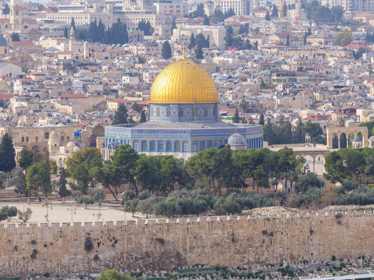 Jerusalem Golden Dome Architectural Vista Wall Mural in your room — zoomed