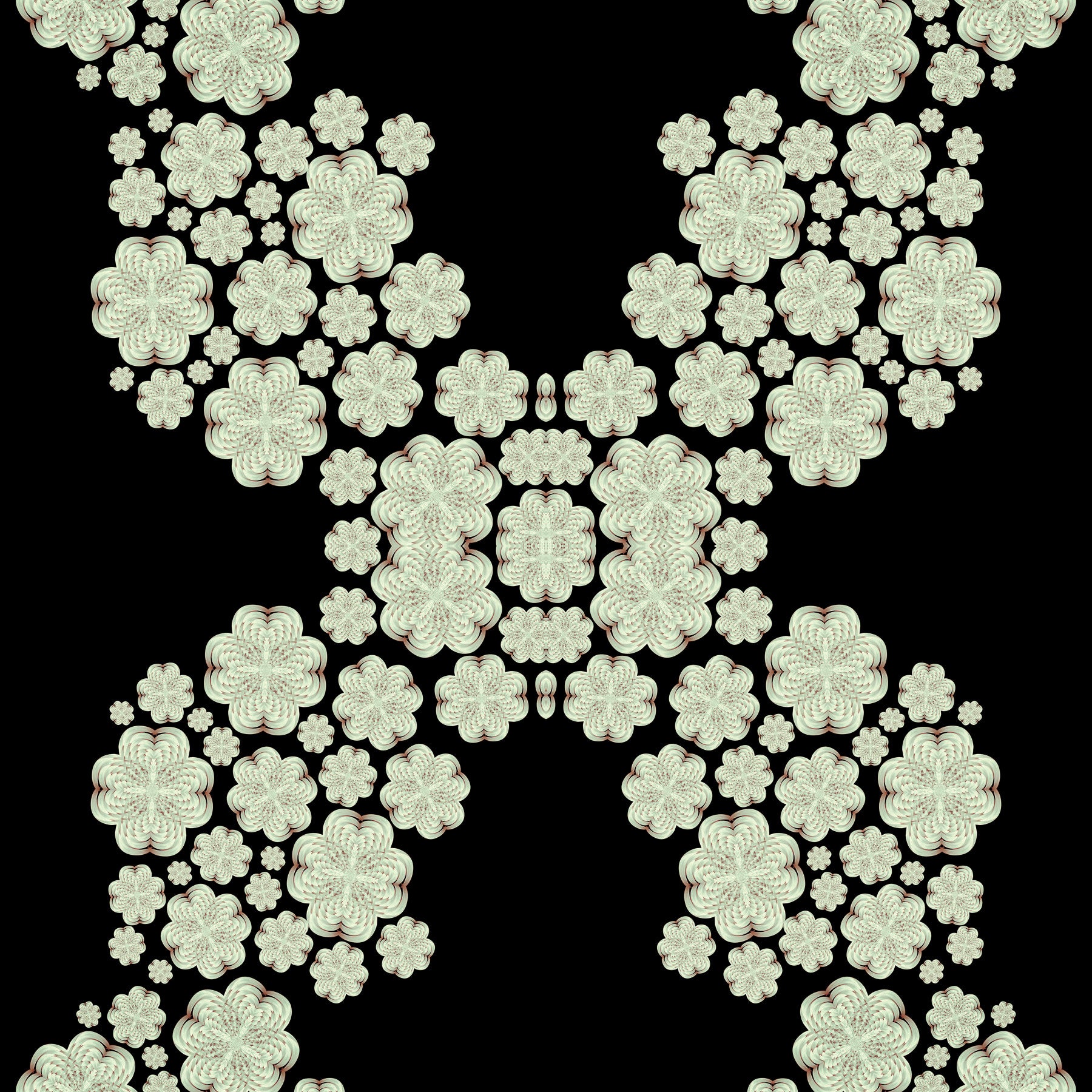 Ivory & Black Floral Vine Wallpaper -  CARDAMINE DESIGN  Wallpaper⁠