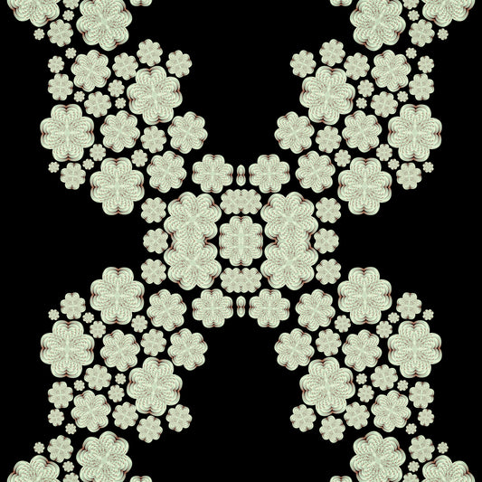 Ivory & Black Floral Vine Wallpaper -  CARDAMINE DESIGN  Wallpaper⁠