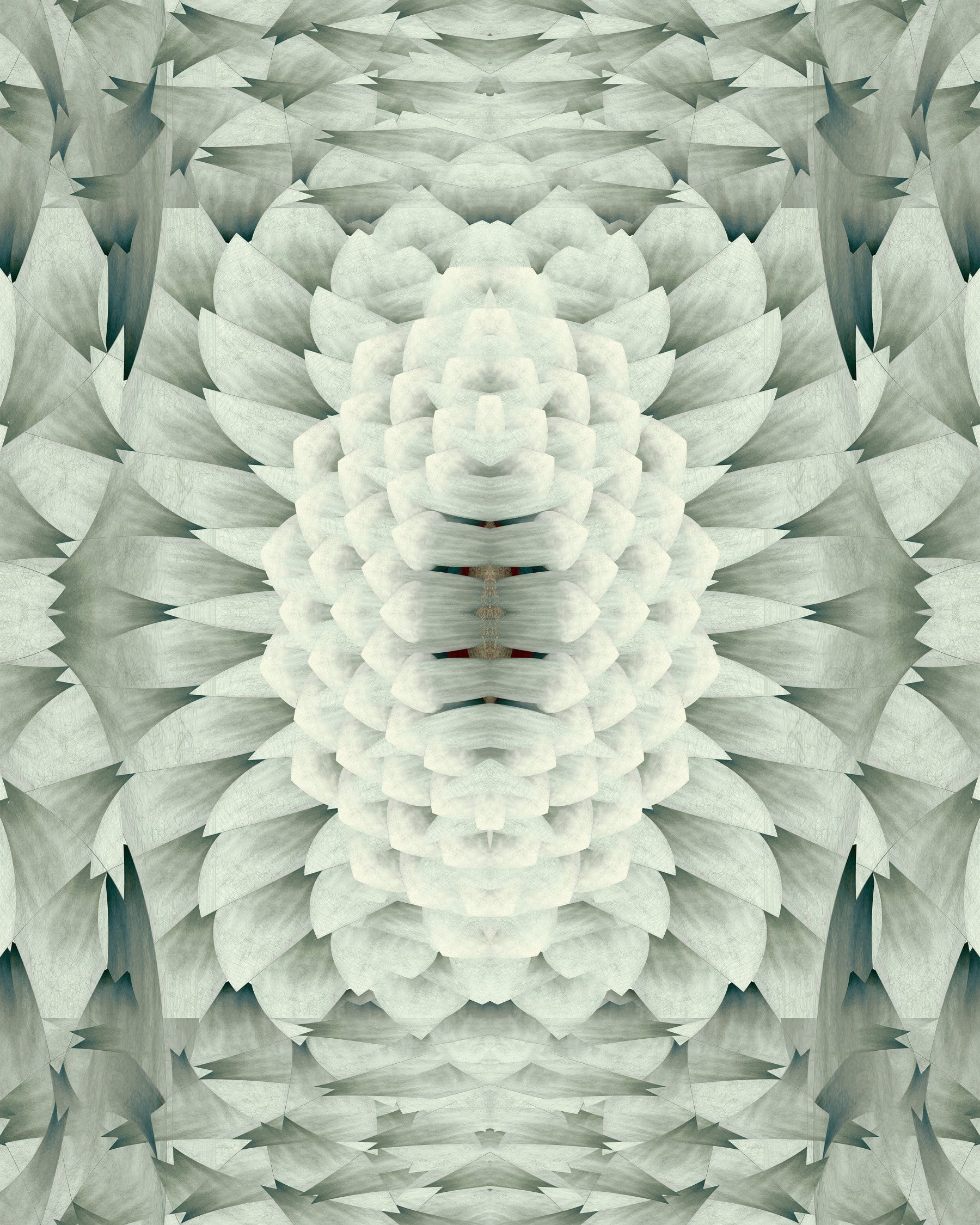Papier peint floral géométrique sculptural - Papier peint GARDENIA DESIGN⁠