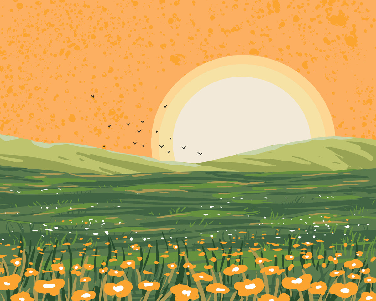 Sonnenuntergang Wandbild in your room — zoomed