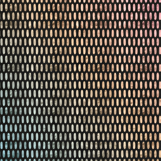 Mural de Parede com Ovais Iridescentes em Preto
