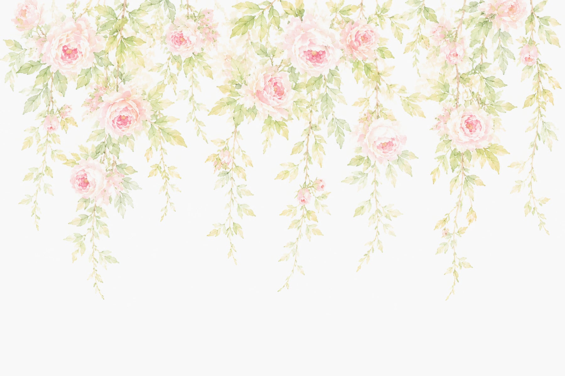 Traumhaftes Pastellblumen-Baldachin-Wandbild