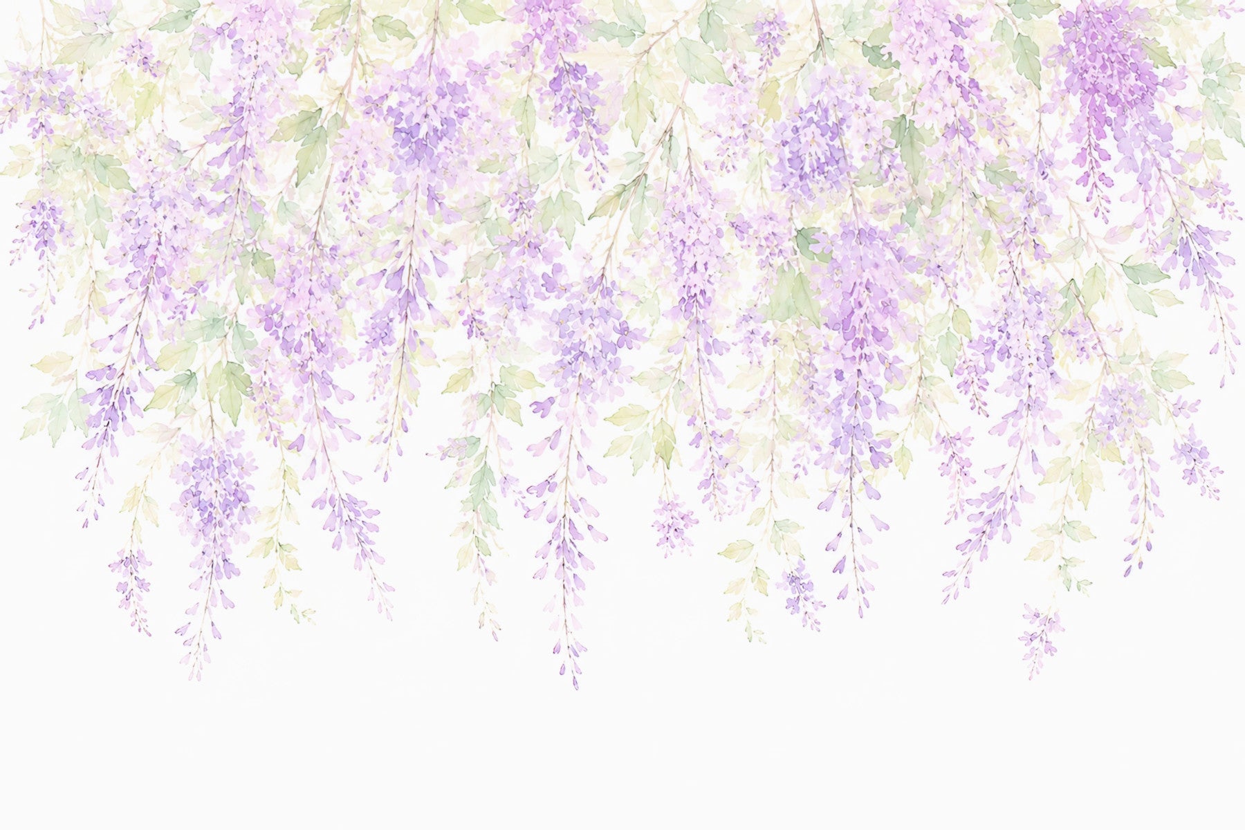 Spring Wisteria Canopy Wall Mural