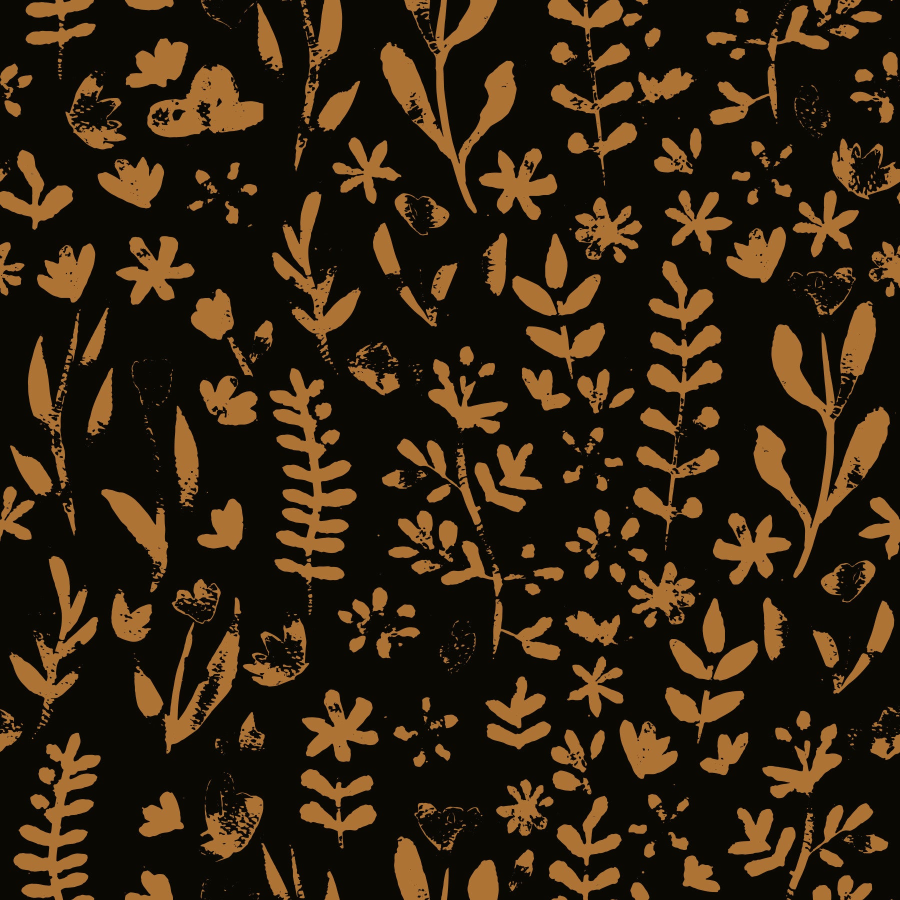 Rustic Earthy Botanical Sketch Wallpaper⁠