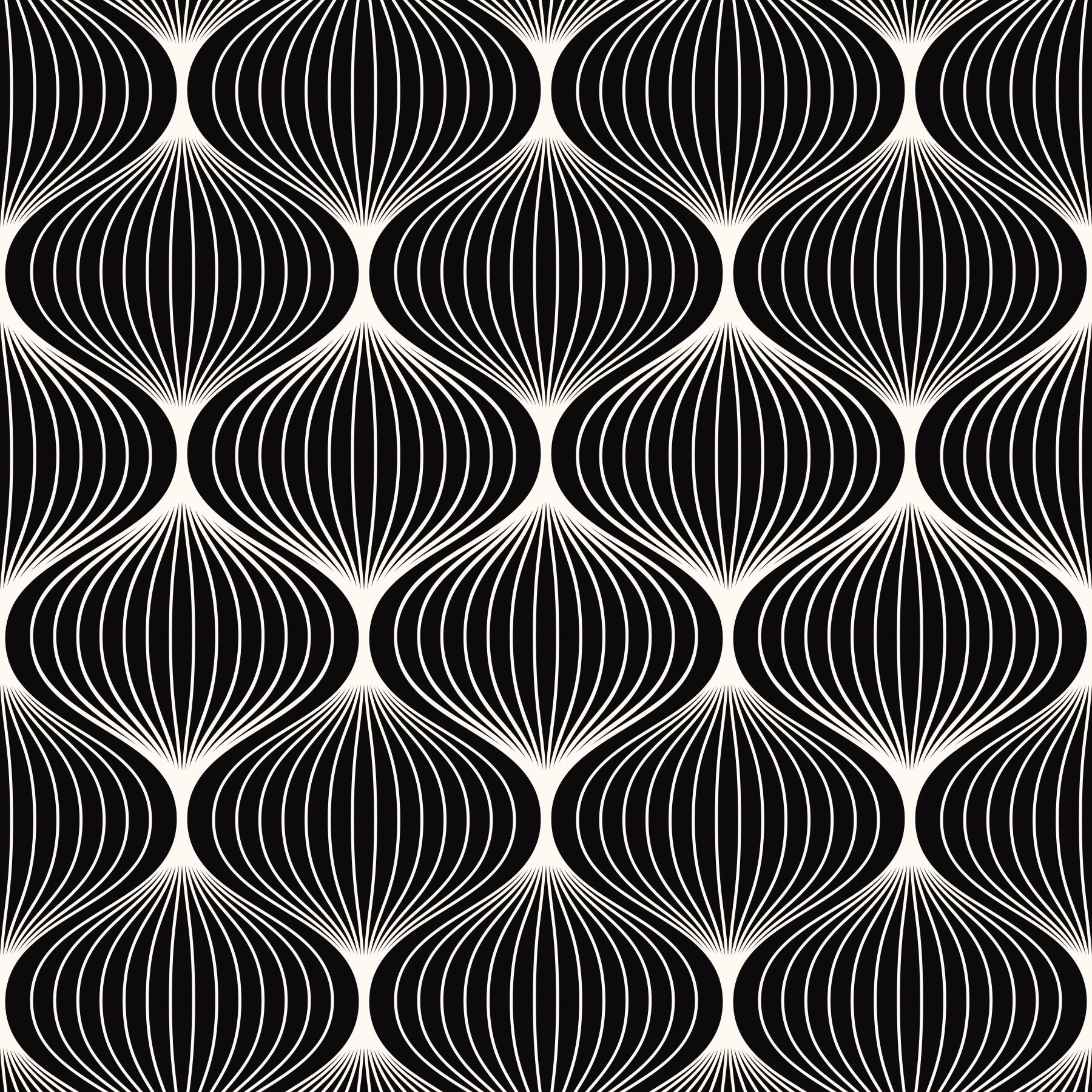 Monokromt geometrisk bue tapet⁠