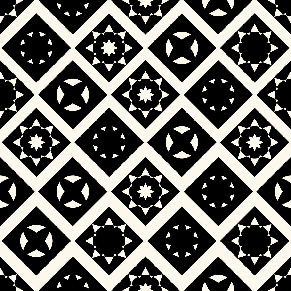 Papel de Parede Abstrato Estrela Diamante em Azulejo in your room