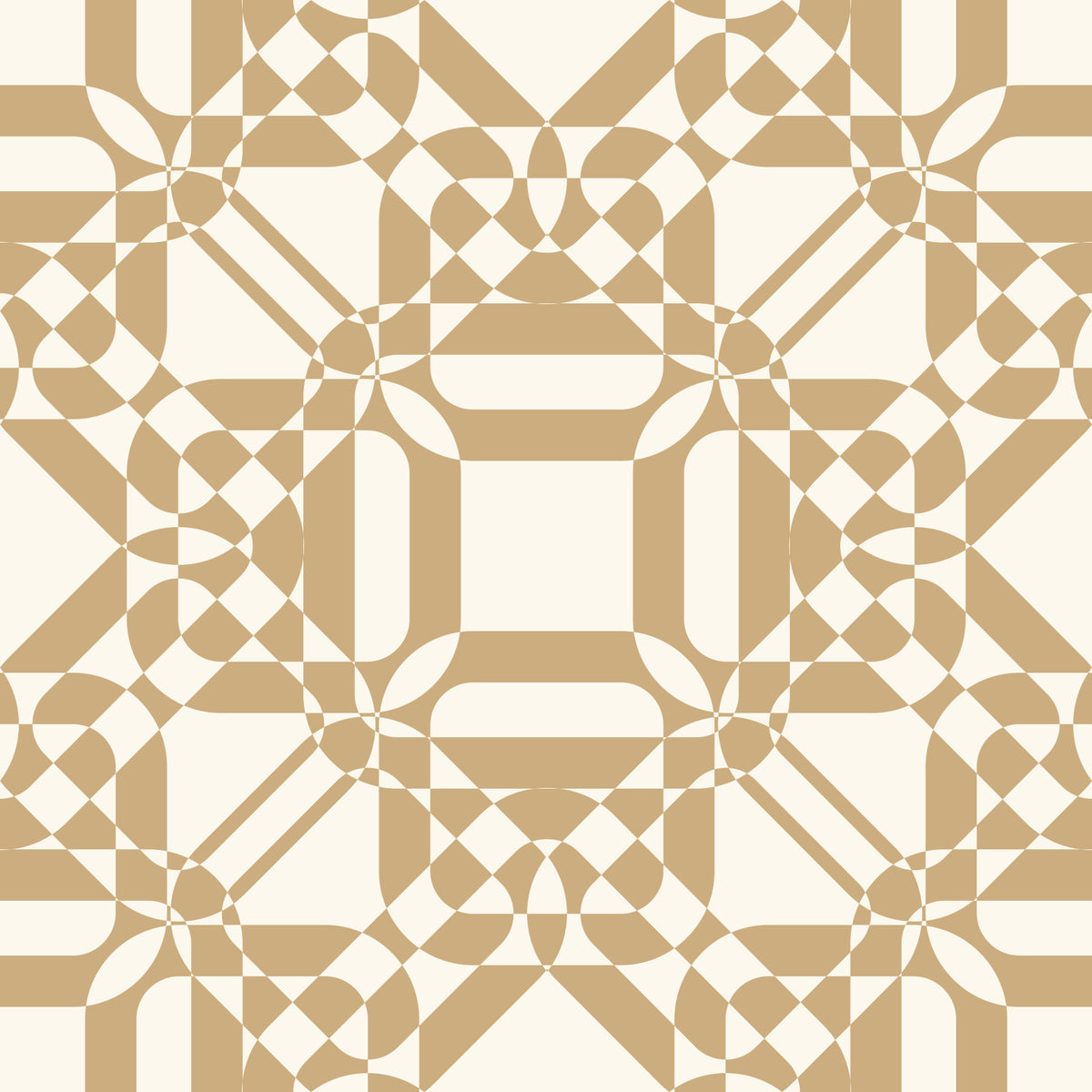 Tapet cu model geometric auriu intercalat in your room — zoomed