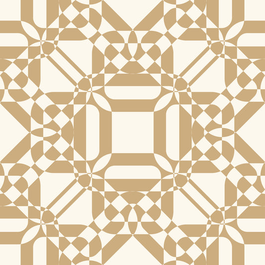 Tapet cu model geometric auriu intercalat