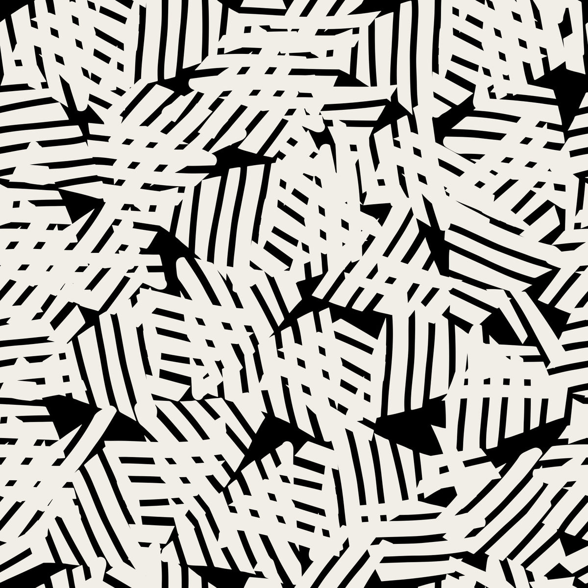 Papier peint à grille géométrique monochrome⁠ in your room — zoomed