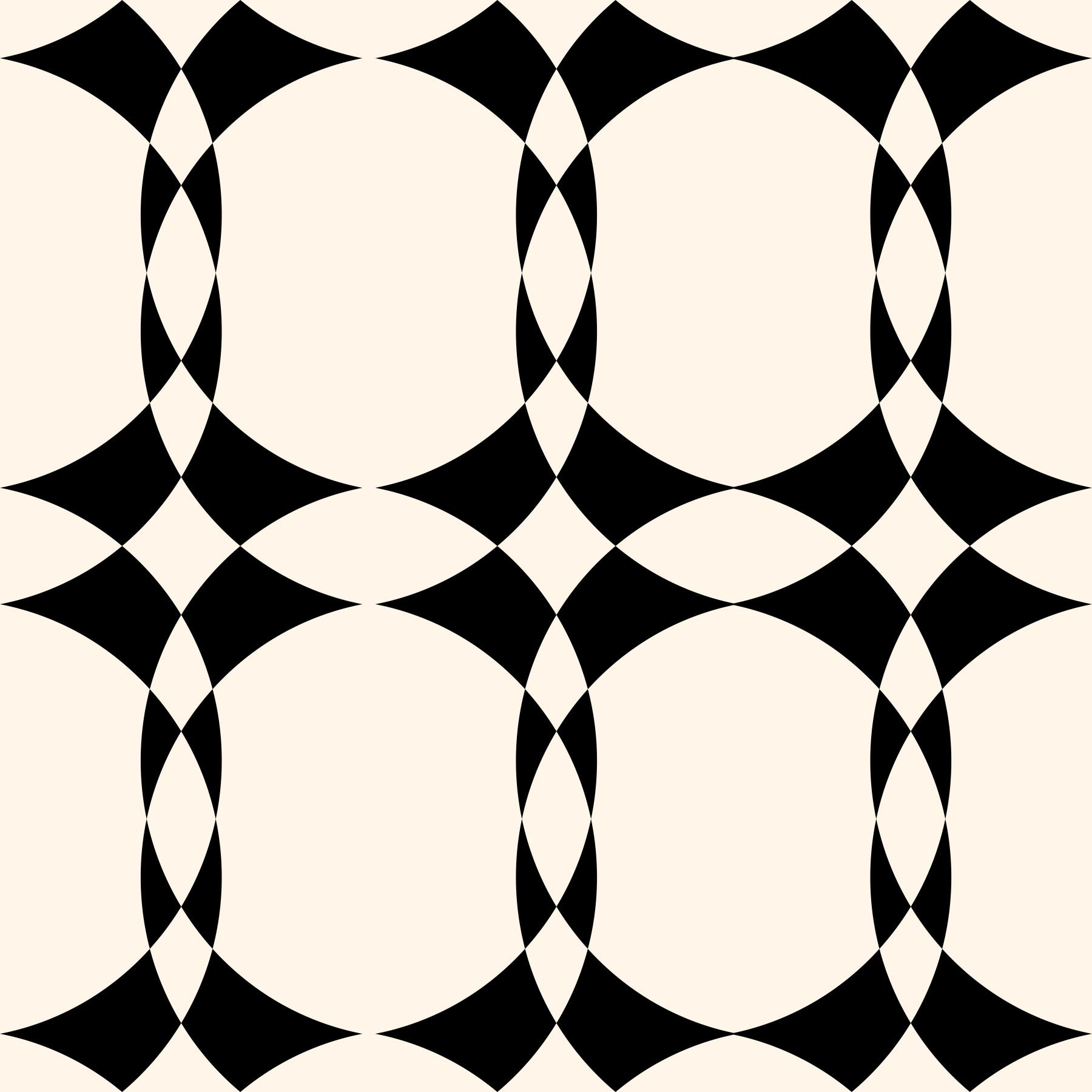 Papel pintado moderno con patrón geométrico de círculos entrelazados