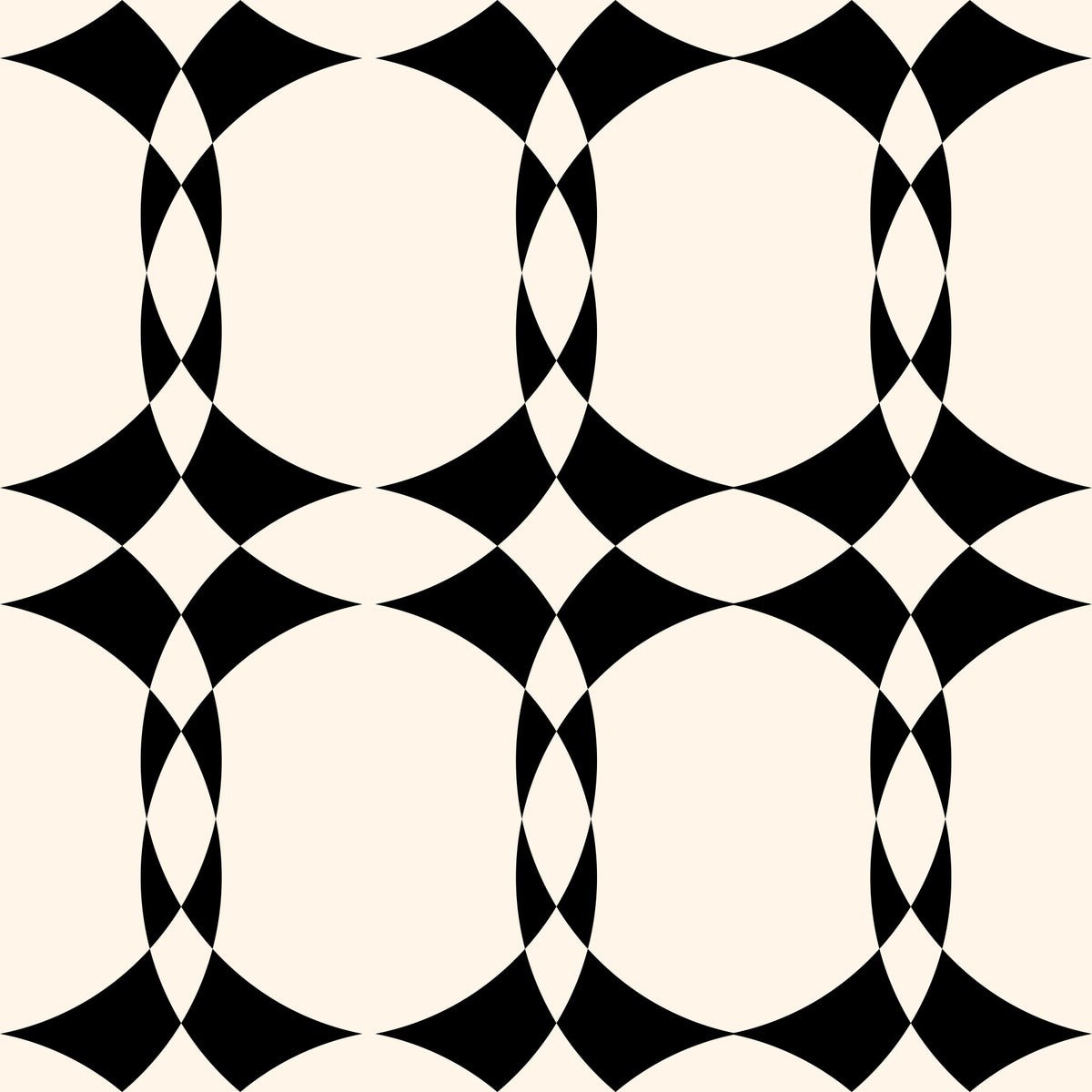 Moderni geometrinen toisiinsa lukittuvien ympyröiden kuvio tapetti in your room — zoomed