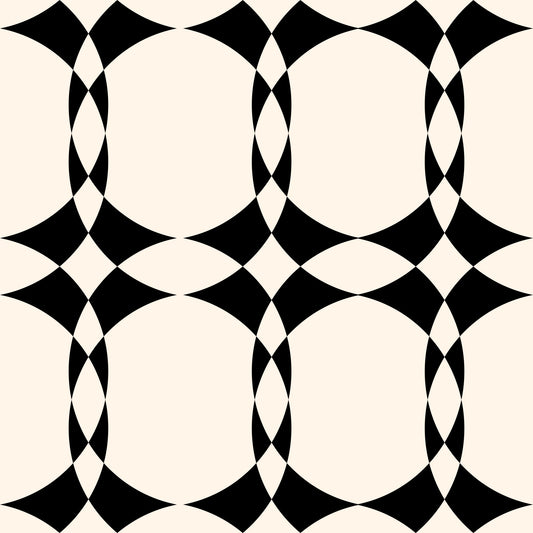 Papel pintado moderno con patrón geométrico de círculos entrelazados