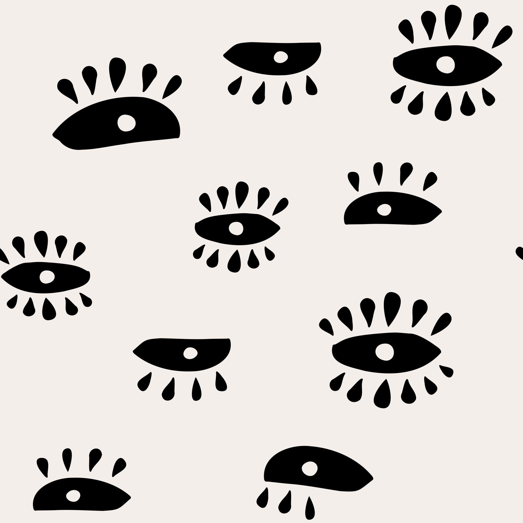 Carta da parati con illustrazioni di occhi minimalisti e fantasiosi