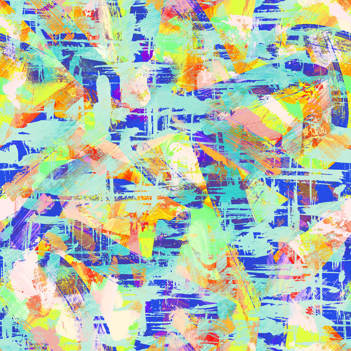 Levendig Abstract Penseelstreek Energie Behang in your room