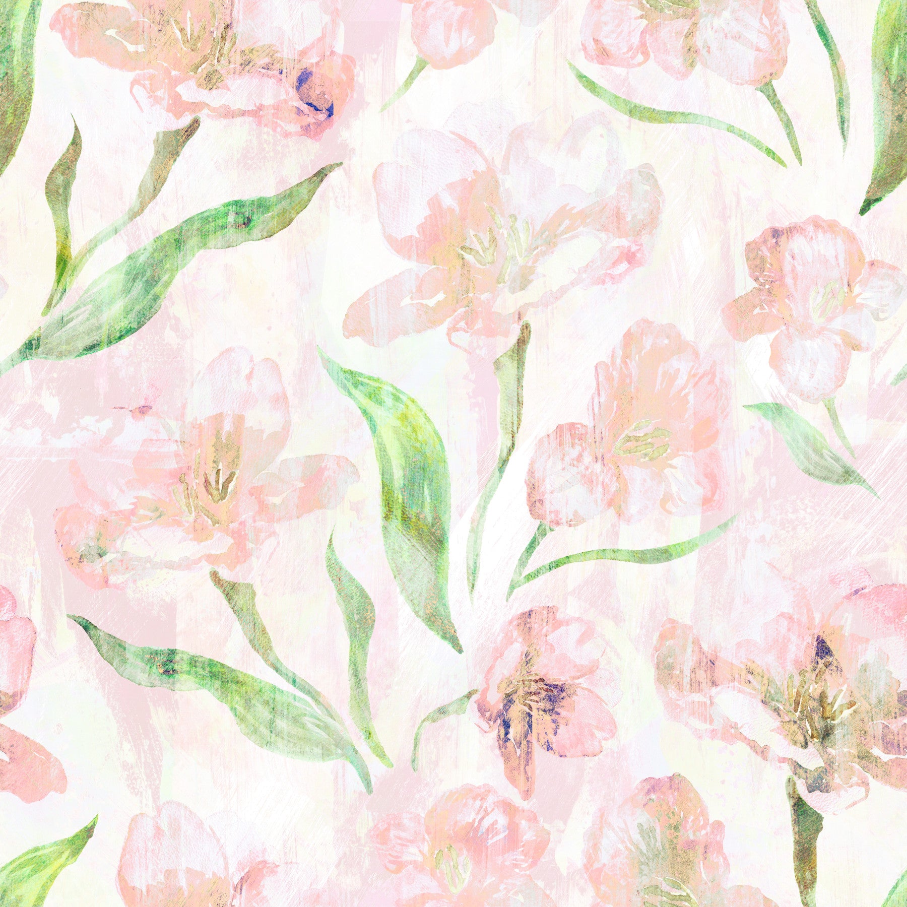 Muted Pastel Spring Petals Wallpaper⁠