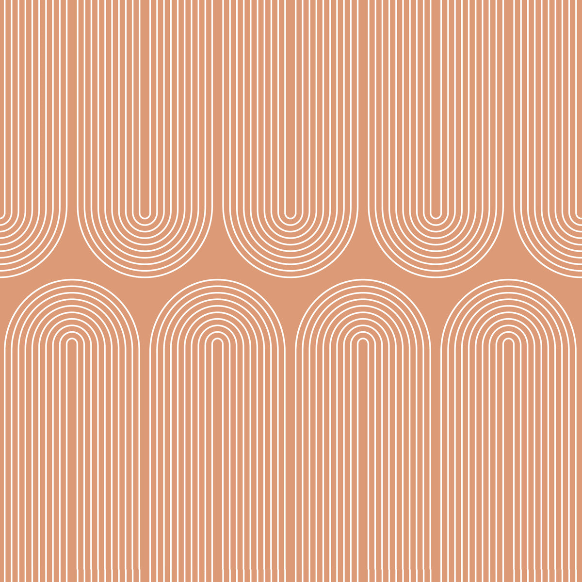 Minimalistisk terrakotta bue-mønster tapet in your room — zoomed