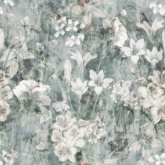 Tapeta Muted Sage Botanical Bloom