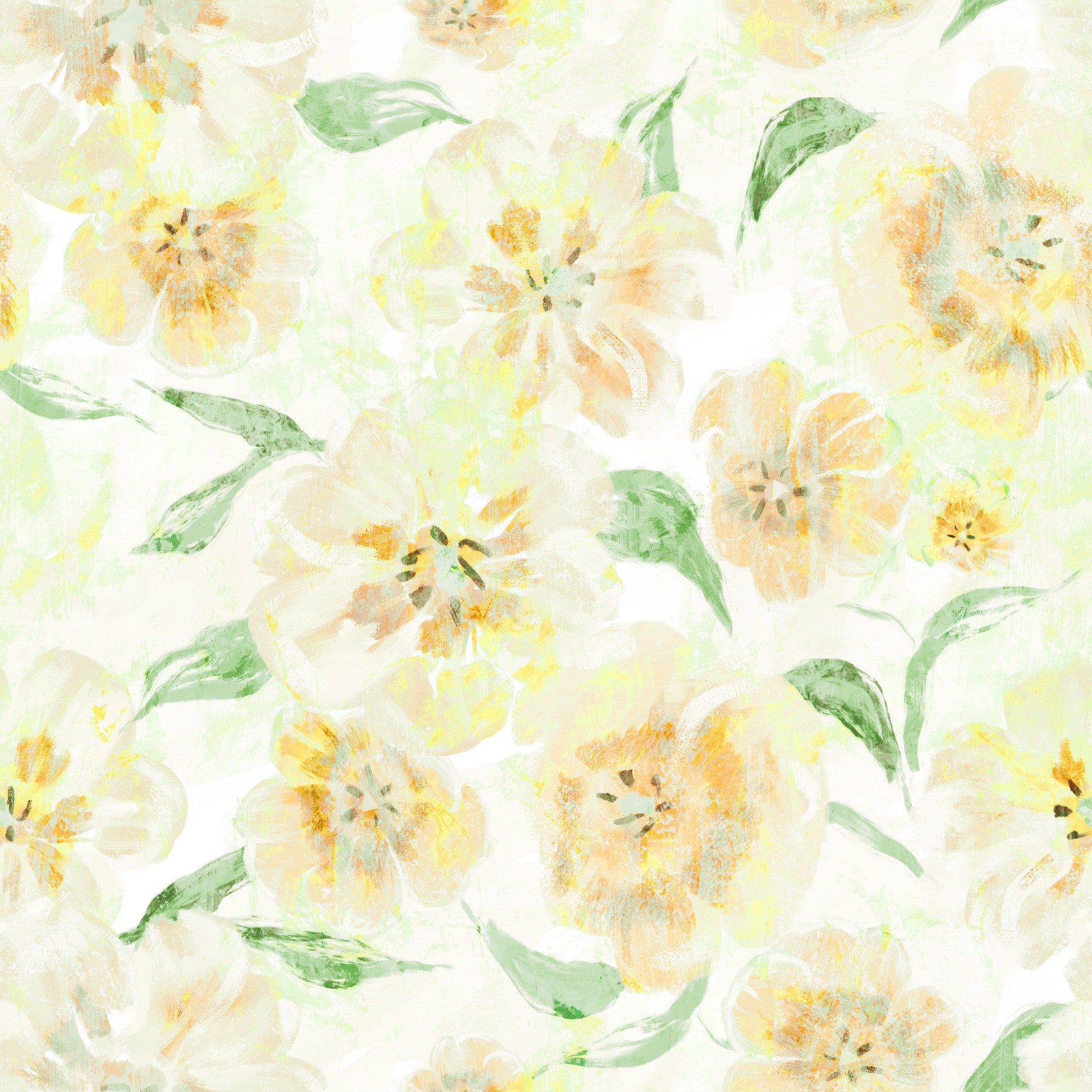 Soft Watercolor Floral Meadow Wallpaper⁠