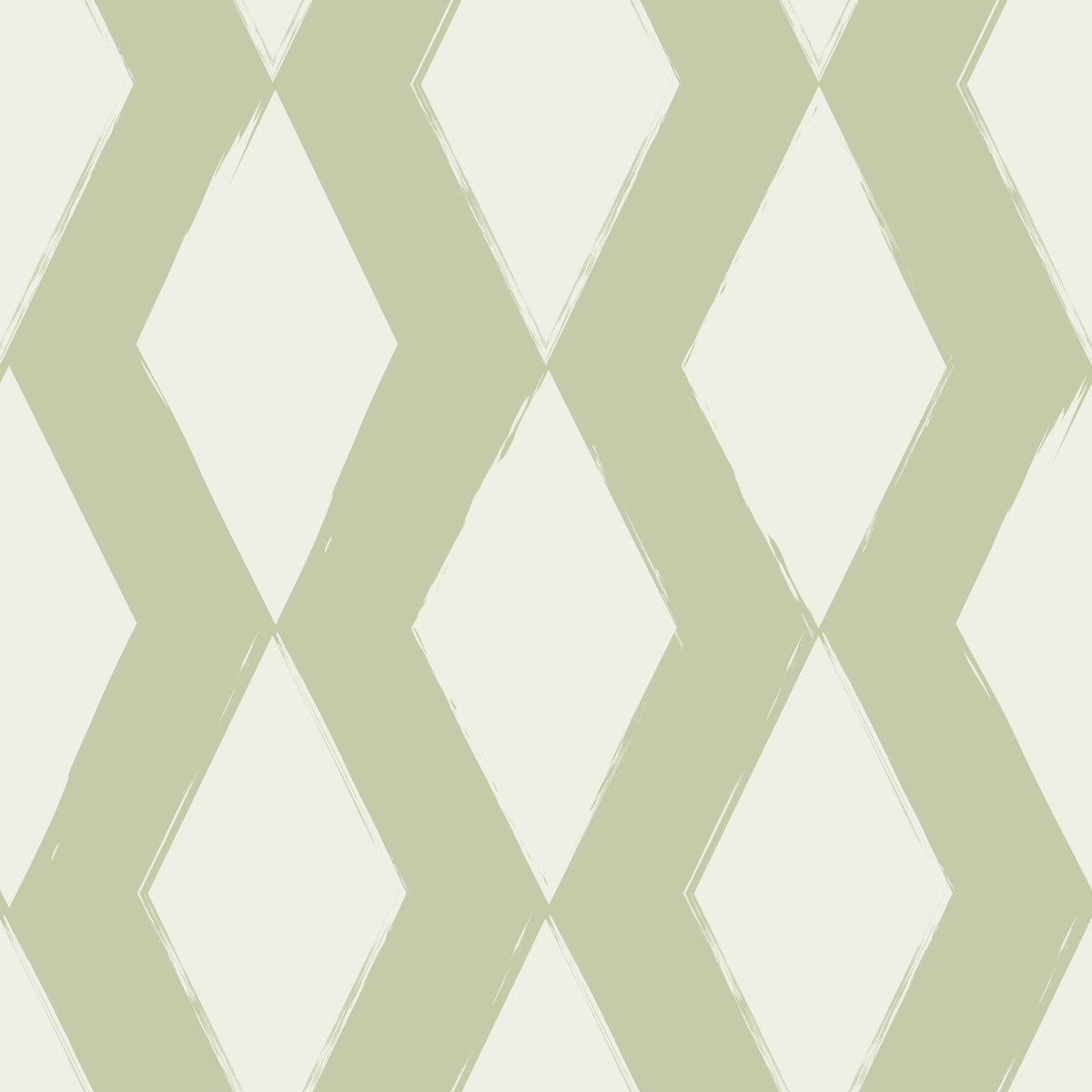 Sage Brushstroke Diamantgitter Tapet in your room — zoomed