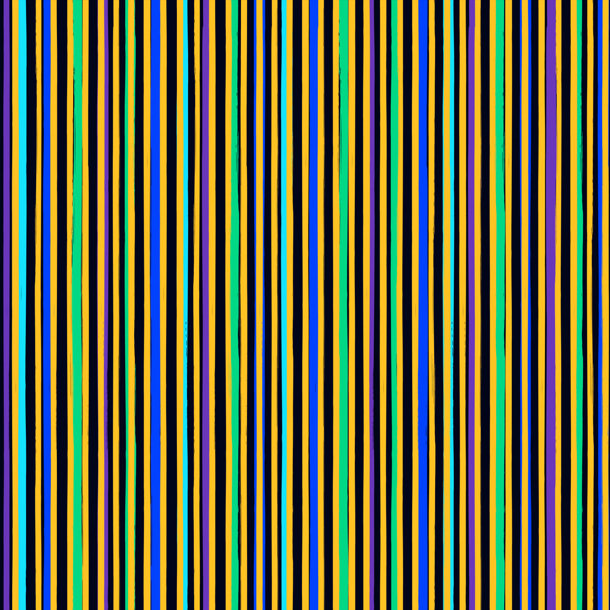 Lebendige mehrfarbige vertikale Streifen-Tapete in your room — zoomed