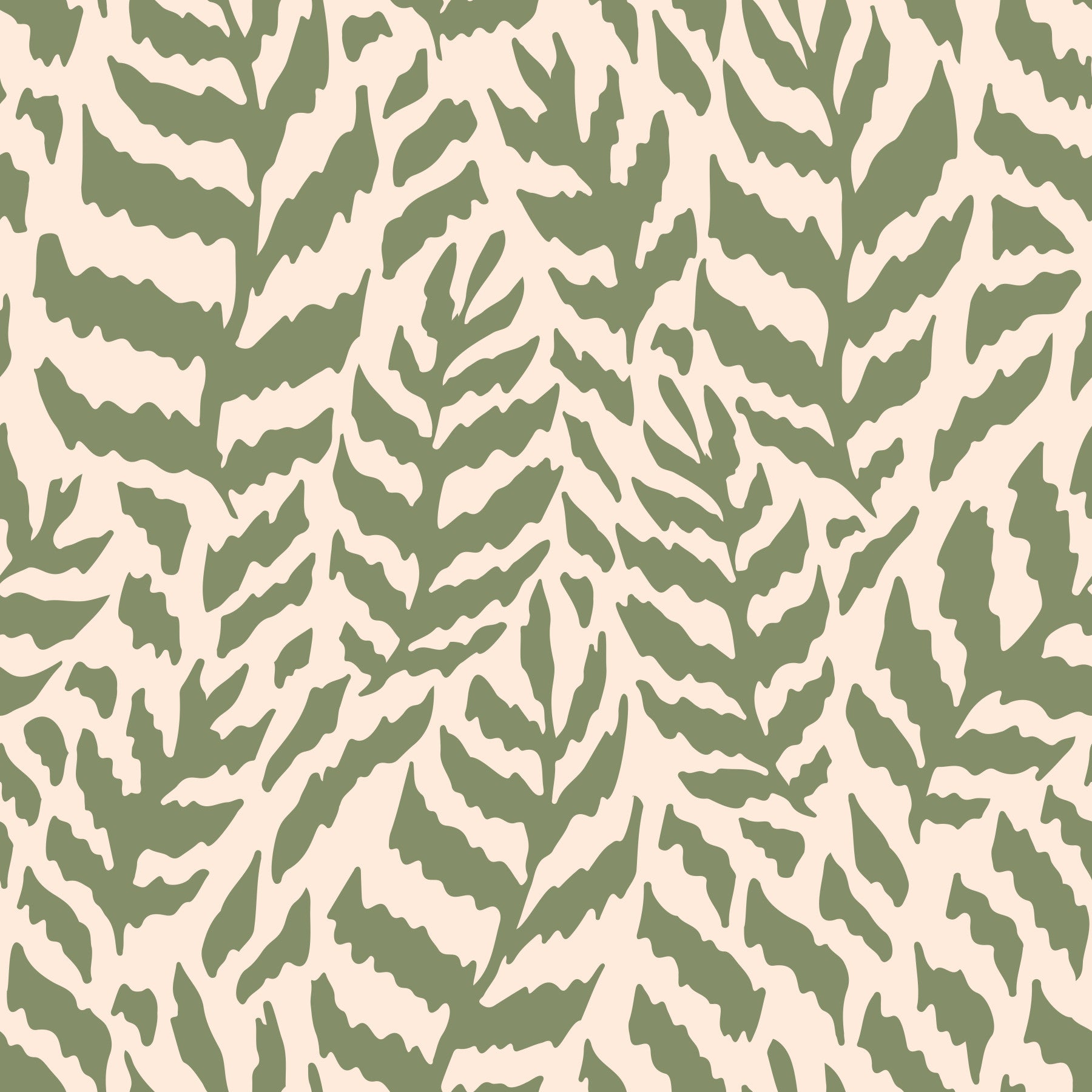 Carta da parati Sage Botanical Fern Trail