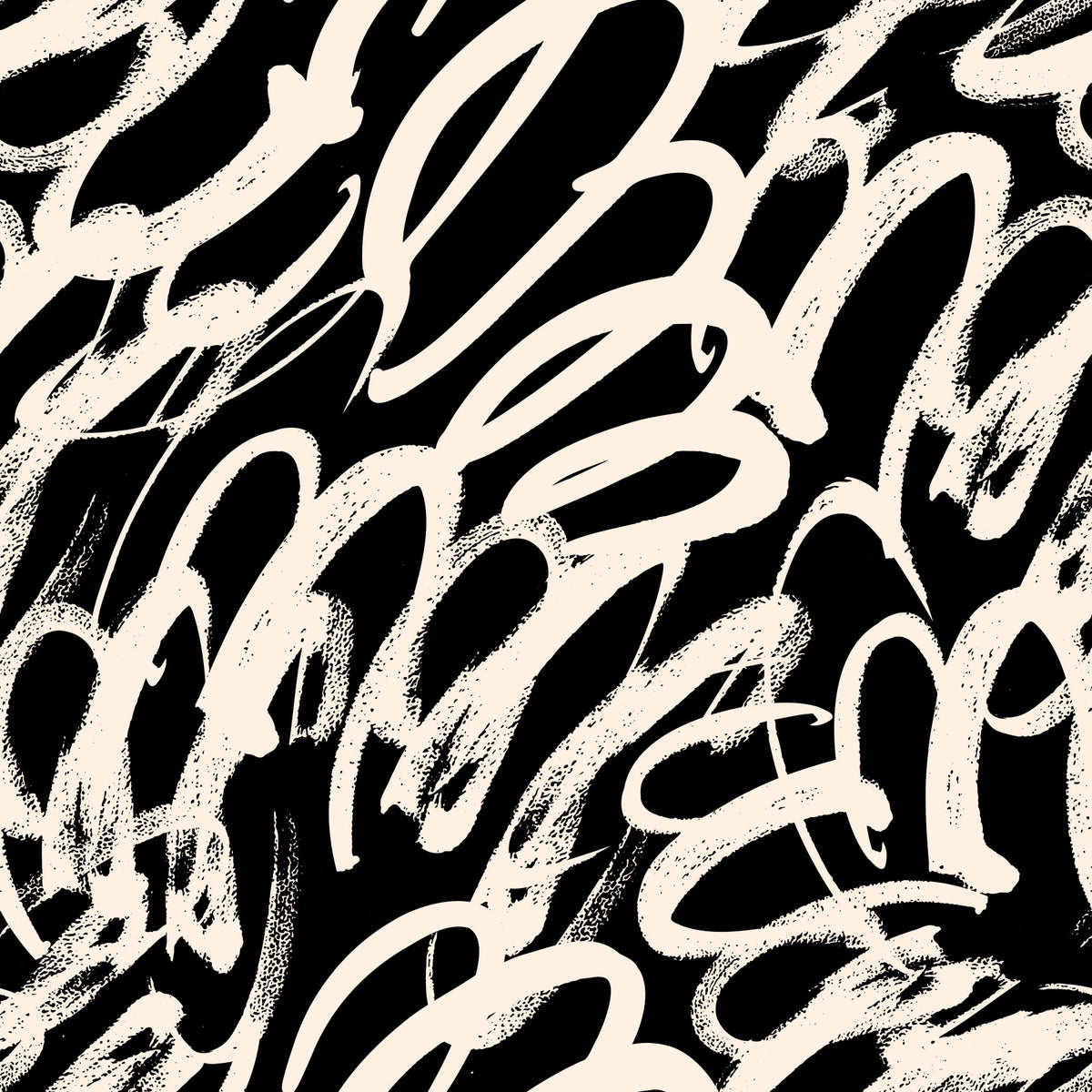Monochrome Wirbel Abstrakte Linienkunst Tapete in your room — zoomed