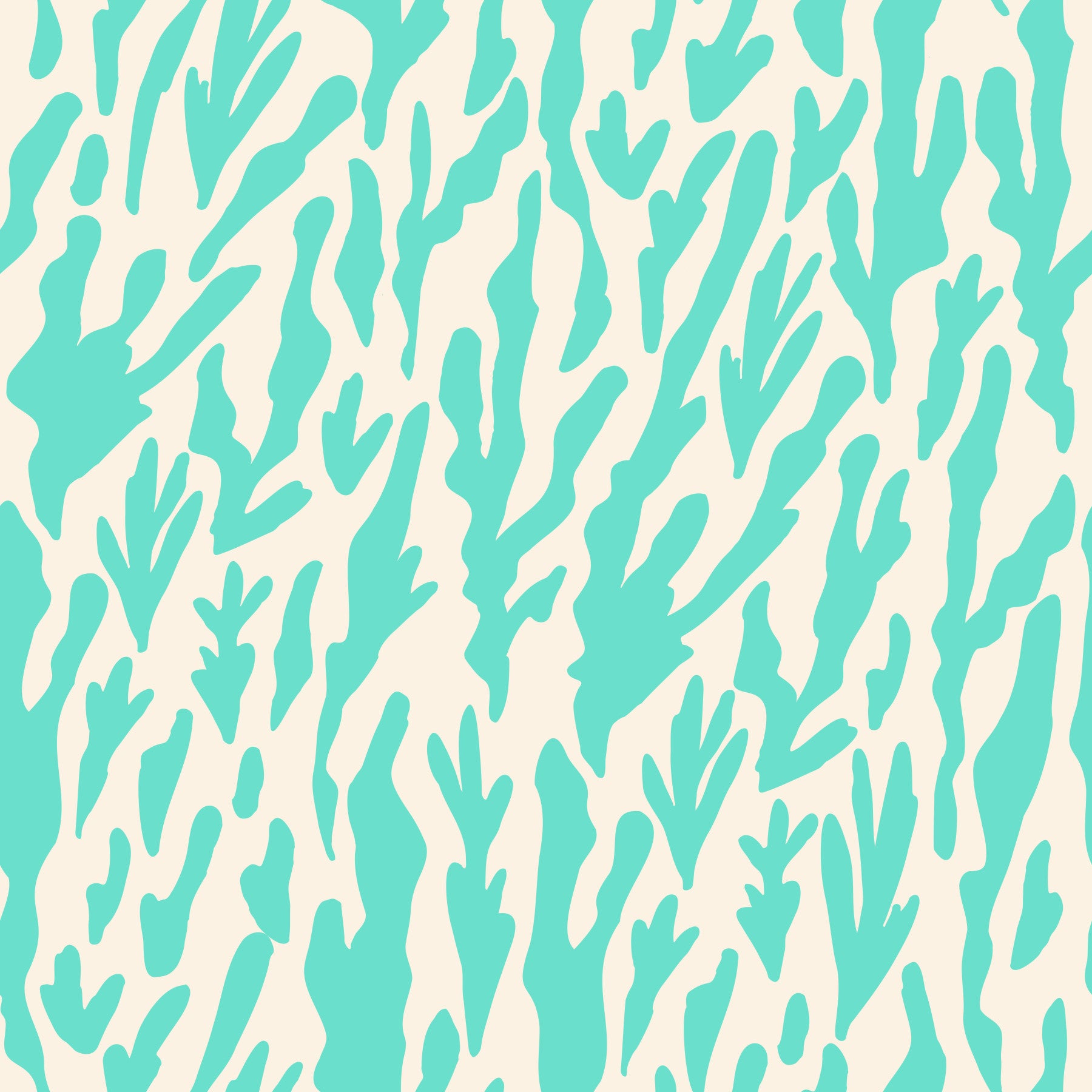 Minimalistisk teal botanisk bølgetapet⁠
