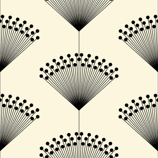 Carta da parati geometrica Fanburst minimalista