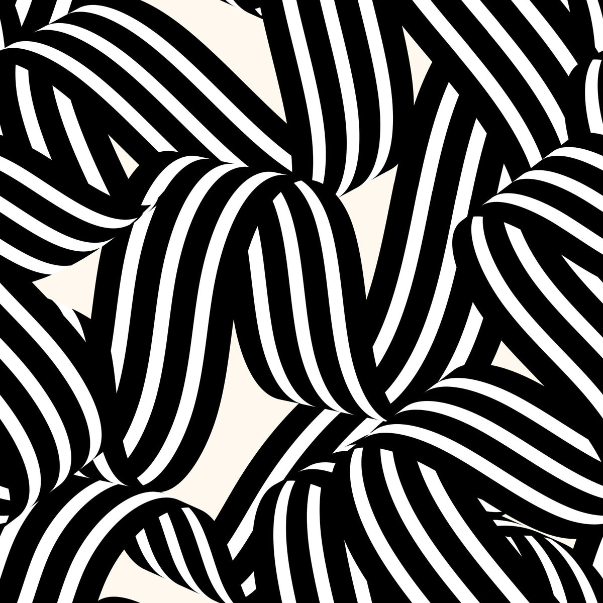 Monochrome Ribbon Flow Tapete in your room