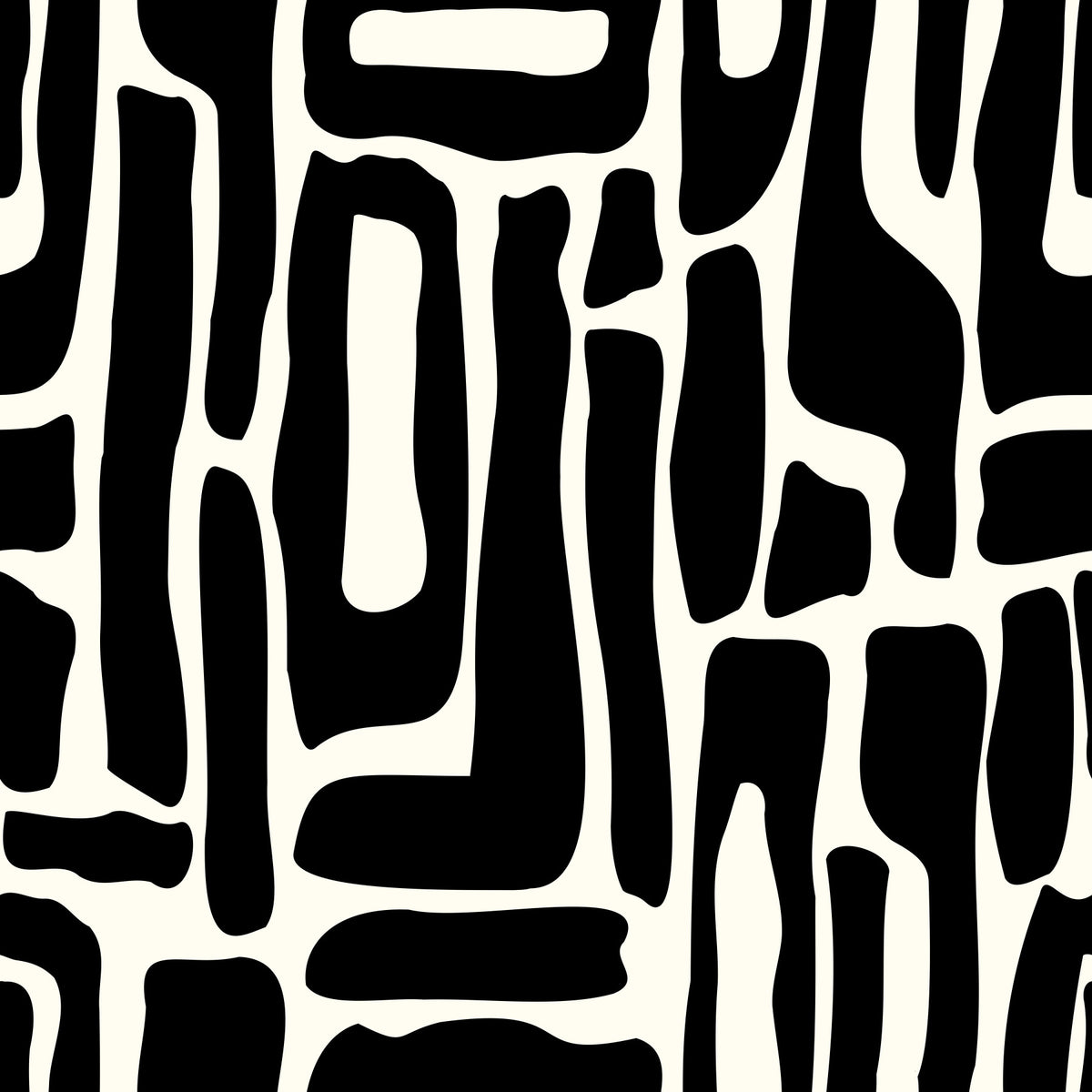 Papier peint abstrait aux formes organiques en encre⁠ in your room