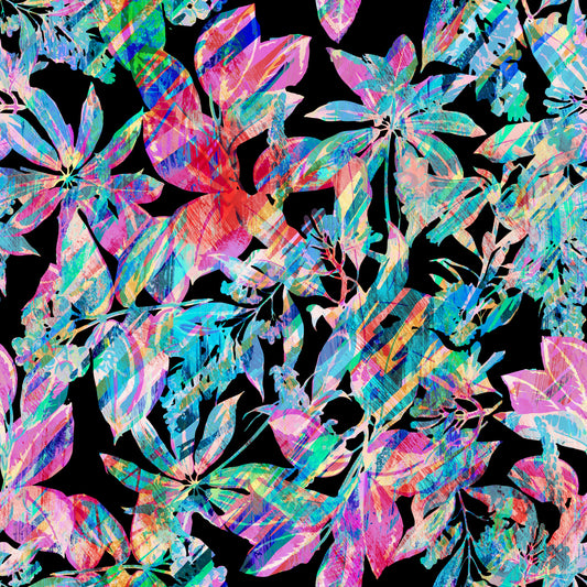 Papel tapiz de follaje tropical cromático