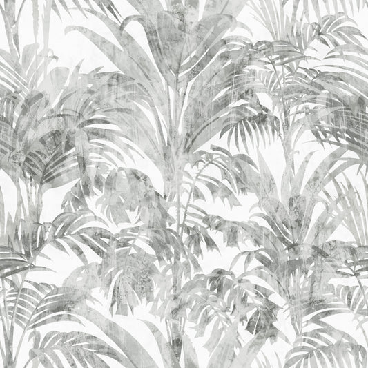 Papel tapiz con boceto etéreo de hoja de palma