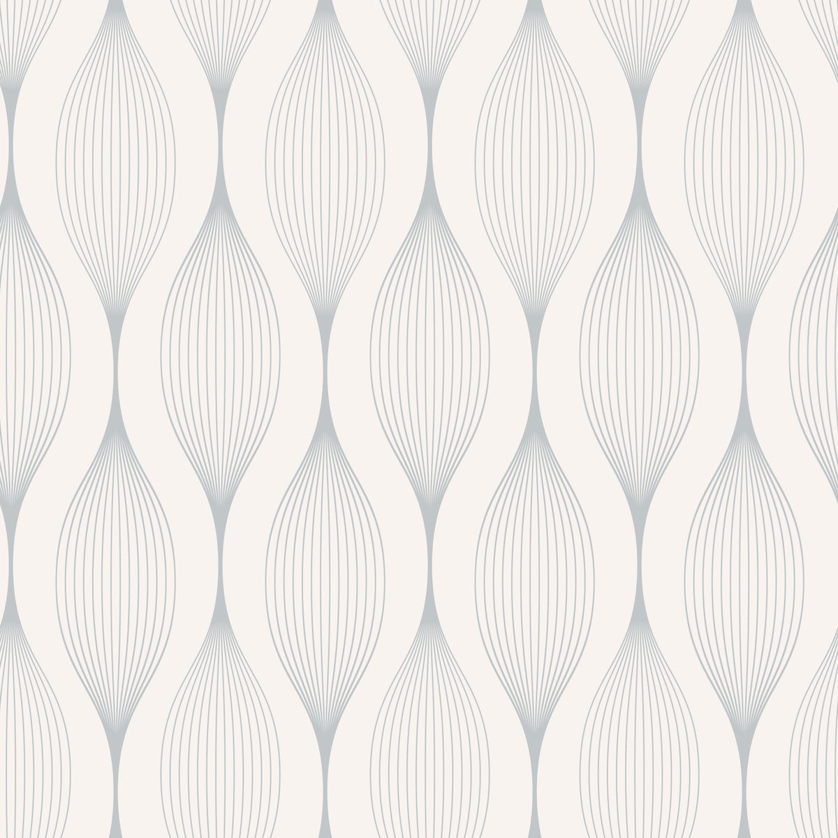 Minimalistische Tapete mit sanften grauen Kurven in your room