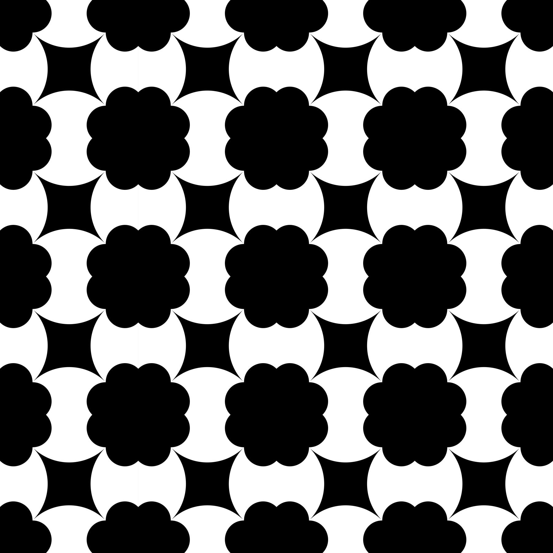 Monochrome Floral Lattice Wallpaper⁠