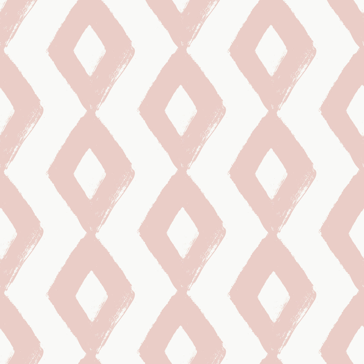 Papel de Parede Geométrico de Diamante Pintado à Mão Soft Blush in your room — zoomed