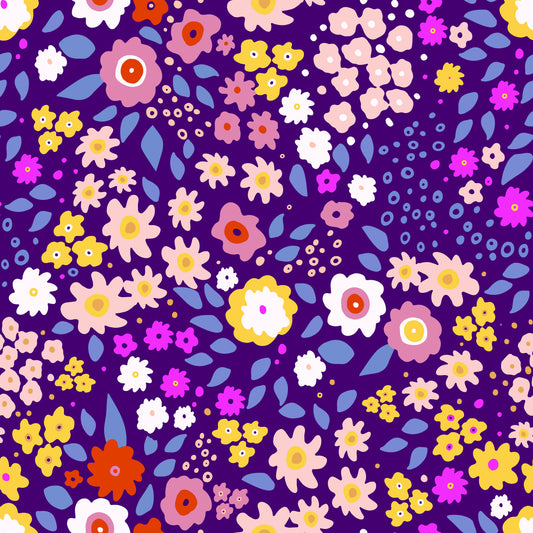 Boho eventyrlige blomsterblade tapet